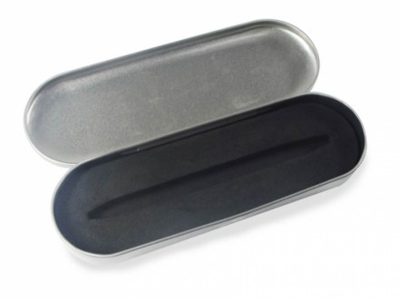 Estojo prata para 1 caneta personalizada Caneta n�o inclusa