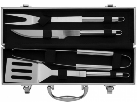 Kit churrasco para brindes com maleta e 4 pe�as