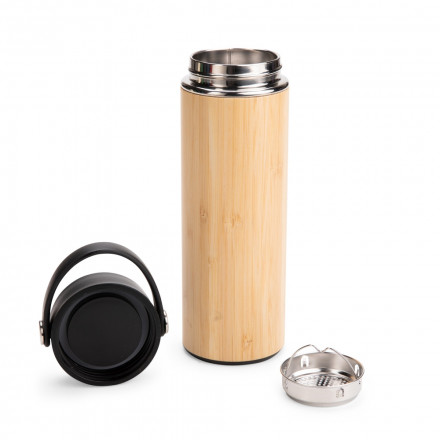 Garrafa T�rmica Personalizada Bambu 400ml - Confira aqui o melhor pre�o! | A7 Brindes