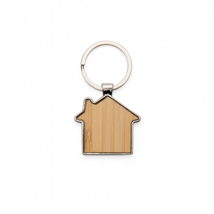 Chaveiro Casa Personalizado Metal e Bambu - Confira aqui o melhor preo! | A7 Brindes