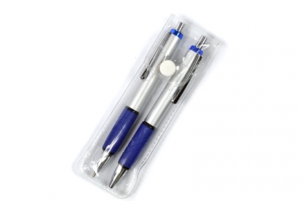 Kit caneta e lapiseira para brindes em metal Acompanha embalagem em PVC