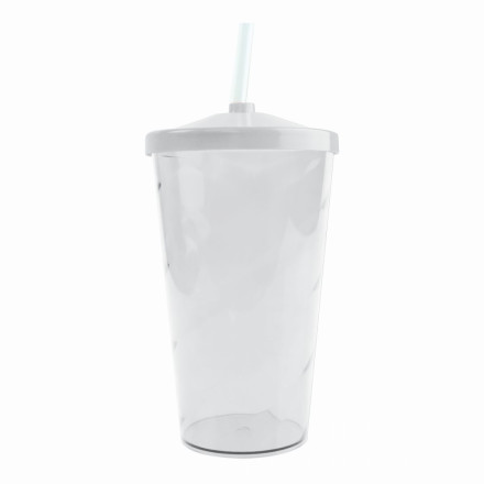 Copo Personalizado com Canudo 550ml - Confira aqui o melhor preo! | A7 Brindes