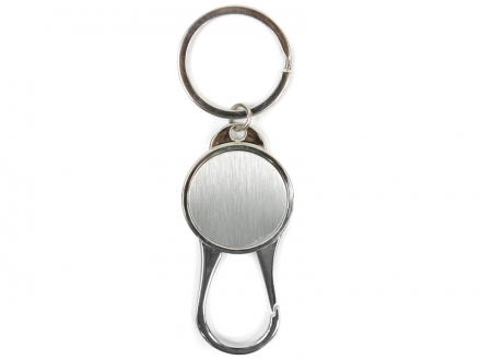 Chaveiro de metal com argola e mosquet�o