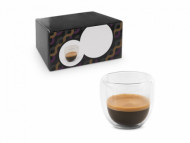 Conjunto de caf em vidro isotrmico com 2 copos personalizados parede dupla 75ml - Confira aqui o melhor preo! | A7 Brindes