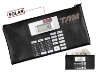 Carteira promocional com calculadora e porta moedas Dispositivo solar