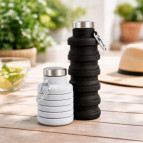 Garrafa Personalizada Retr�til Silicone 500ml - Confira aqui o melhor pre�o! | A7 Brindes