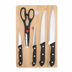 Kit Churrasco Personalizado 6 Peças com Tábua Kit Churrasco Personalizado 6 Peças com Tábua - Confira aqui o melhor preço! | A7 Brindes