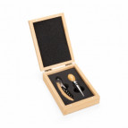 Kit Vinho Personalizado 2 Pe�as Estojo Bambu - Confira aqui o melhor pre�o! | A7 Brindes