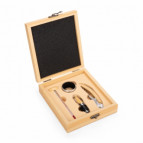 Kit Vinho Personalizado Bambu 4 Pe�as - Confira aqui o melhor pre�o! | A7 Brindes