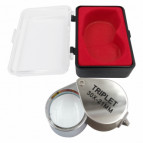 Lupa Personalizada de Metal com Aumento 30x - Confira aqui o melhor pre�o! | A7 Brindes