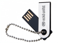 Pen drive de metal com corrente. Capacidade: 8GB