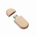 Pen Drive Personalizado de Bambu Oval - Confira aqui o melhor preo! | A7 Brindes