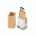 Pen Drive Personalizado Cristal Bambu - Confira aqui o melhor preo! | A7 Brindes