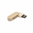 Pen Drive Personalizado Giratrio Bambu  - Confira aqui o melhor preo! | A7 Brindes