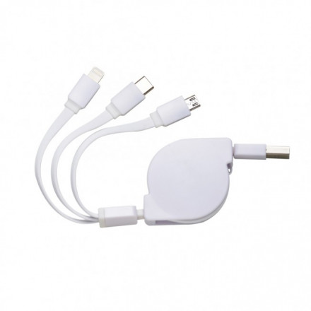 Cabo USB Retrtil 3 em 1