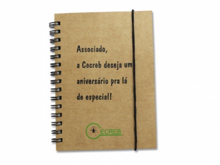 Caderneta Personalizada com Elstico 10x14 - Confira aqui o melhor preo! | A7 Brindes