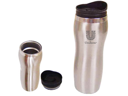 Caneca t�rmica promocional em inox Capacidade: 400 ml Acompanha embalagem de papel�o