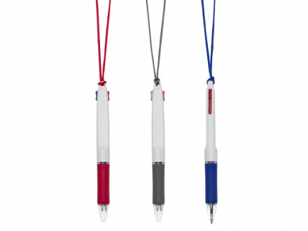 Caneta Personalizada 2 cores com Cordo - Confira aqui o melhor preo! | A7 Brindes