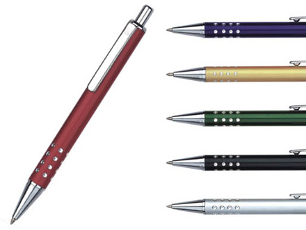 Caneta personalizada de metal em diversas cores