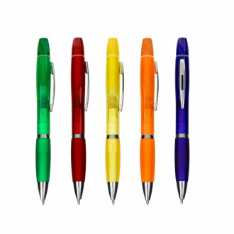 Caneta Personalizada Pl�stica com Marca-Texto - Confira aqui o melhor pre�o! | A7 Brindes
