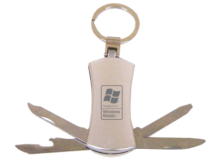 Chaveiro/canivete para brindes com 4 fun��es