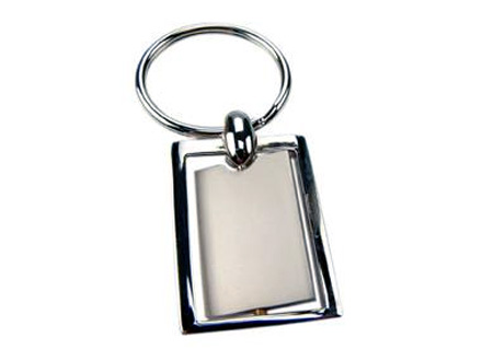 Chaveiro personalizado girat�rio cromado