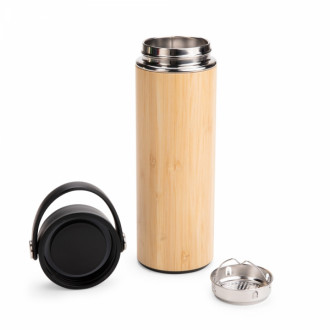 Garrafa T�rmica Personalizada Bambu 400ml - Confira aqui o melhor pre�o! | A7 Brindes