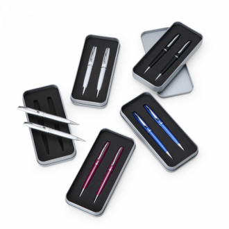 Kit Personalizado Caneta e Lapiseira Metal X7005 - Confira aqui o melhor pre�o! | A7 Brindes