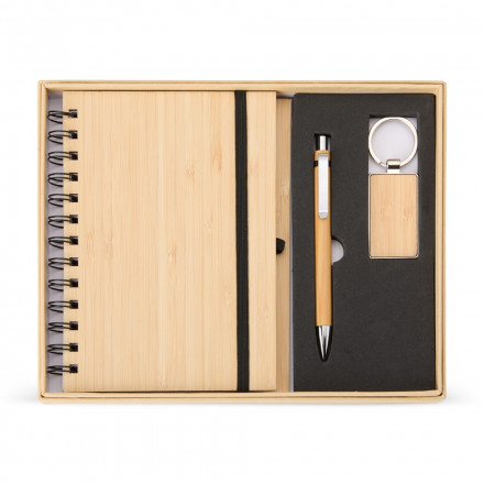 Kit Personalizado Executivo Ecol�gico 3 Pe�as X7048B - Confira aqui o melhor pre�o! | A7 Brindes