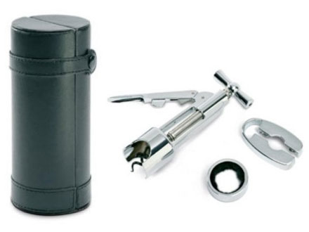 Kit vinho para brindes com estojo em couro ecol�gico