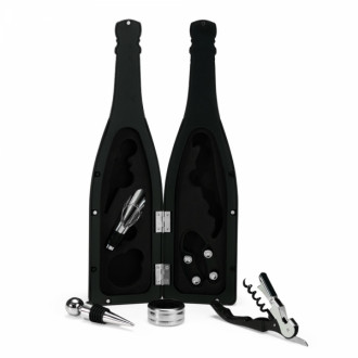 Kit Vinho Personalizado 5 Pe�as Formato Garrafa - Confira aqui o melhor pre�o! | A7 Brindes