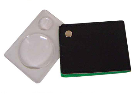 Lupa personalizada transparente com capa