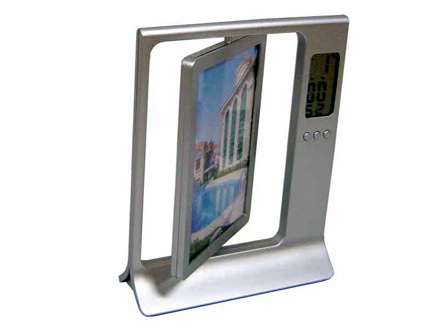 Porta retrato personalizado com rel�gio digital