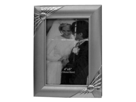 Porta retrato promocional metalizado. Tamanho da foto: 10x15 cm.